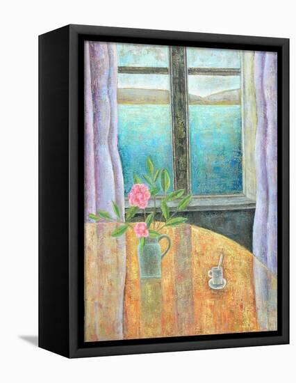 Still Life in Window with Camellia, 2012-Ruth Addinall-Framed Stretched Canvas