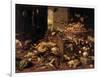 Still Life (Interior with Game, Fish, Fruit, Flowers, Cats and Dogs), 1645-79-Jan van Kessel-Framed Art Print