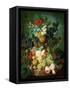 Still Life Mixed Flowers and Fruit with Bird's Nest-Jan van Os-Framed Stretched Canvas