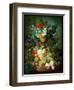 Still Life Mixed Flowers and Fruit with Bird's Nest-Jan van Os-Framed Giclee Print