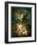 Still Life Mixed Flowers and Fruit with Bird's Nest-Jan van Os-Framed Giclee Print