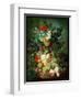 Still Life Mixed Flowers and Fruit with Bird's Nest-Jan van Os-Framed Giclee Print