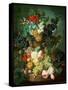 Still Life Mixed Flowers and Fruit with Bird's Nest-Jan van Os-Stretched Canvas