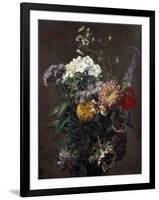 Still Life: Mixed Flowers-Ignace Henri Jean Fantin-Latour-Framed Giclee Print