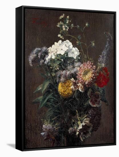 Still Life: Mixed Flowers-Ignace Henri Jean Fantin-Latour-Framed Stretched Canvas