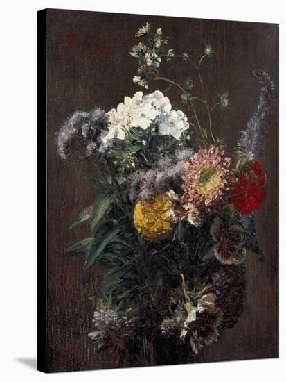 Still Life: Mixed Flowers-Ignace Henri Jean Fantin-Latour-Stretched Canvas