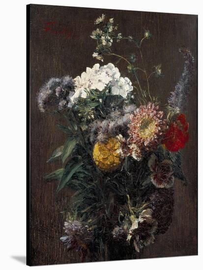 Still Life: Mixed Flowers-Ignace Henri Jean Fantin-Latour-Stretched Canvas