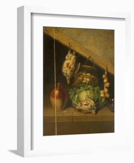 Still Life of a Hanging Bird, a Jar and a Cabbage-Benjamin Blake-Framed Giclee Print
