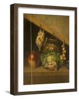 Still Life of a Hanging Bird, a Jar and a Cabbage-Benjamin Blake-Framed Giclee Print