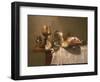 Still Life of a Roemer, an Overturned Silver Tazza, a Flute and a Ham, 1643-Willem Claesz. Heda-Framed Giclee Print