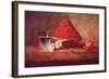 Still Life of a Strawberry Basket-Jean-Baptiste Simeon Chardin-Framed Art Print