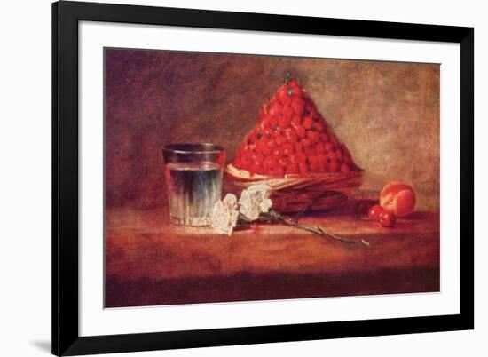 Still Life of a Strawberry Basket-Jean-Baptiste Simeon Chardin-Framed Premium Giclee Print