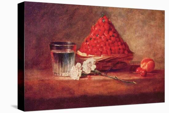 Still Life of a Strawberry Basket-Jean-Baptiste Simeon Chardin-Stretched Canvas