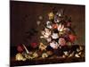 Still Life of a Vase of Flowers with Shells-Balthasar van der Ast-Mounted Giclee Print