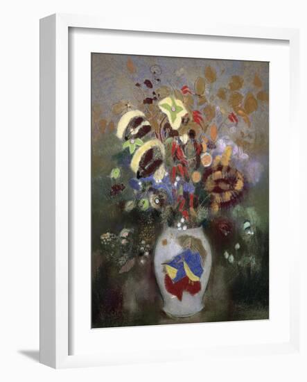 Still Life of a Vase of Flowers-Odilon Redon-Framed Giclee Print