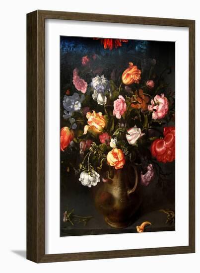 Still Life of a Vase with Flowers-Jacob Gossamer-Framed Art Print