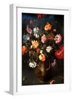 Still Life of a Vase with Flowers-Jacob Gossamer-Framed Art Print