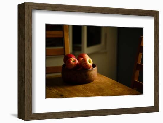 Still life of a wooden bowl full of apples-Panoramic Images-Framed Photographic Print