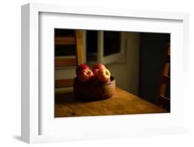 Still life of a wooden bowl full of apples-Panoramic Images-Framed Photographic Print