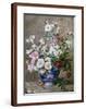 'Still Life of Anemones and Roses in a Blue and White Vase' Giclee ...