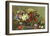 Still Life of Anemones and Roses-Adolf Senff-Framed Giclee Print