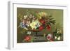 Still Life of Anemones and Roses-Adolf Senff-Framed Giclee Print