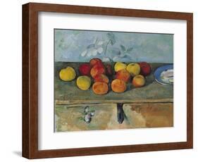 Still Life of Apples and Biscuits, 1880-82-Paul Cézanne-Framed Giclee Print