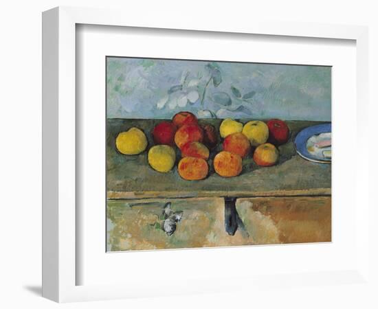 Still Life of Apples and Biscuits, 1880-82-Paul Cézanne-Framed Giclee Print