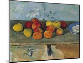 Still Life of Apples and Biscuits, 1880-82-Paul Cézanne-Mounted Giclee Print