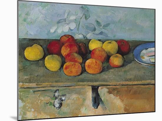 Still Life of Apples and Biscuits, 1880-82-Paul Cézanne-Mounted Giclee Print