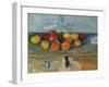 Still Life of Apples and Biscuits, 1880-82-Paul Cézanne-Framed Giclee Print
