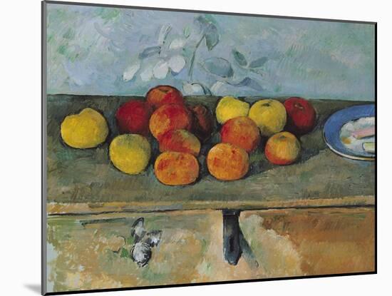 Still Life of Apples and Biscuits, 1880-82-Paul Cézanne-Mounted Giclee Print