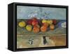 Still Life of Apples and Biscuits, 1880-82-Paul Cézanne-Framed Stretched Canvas