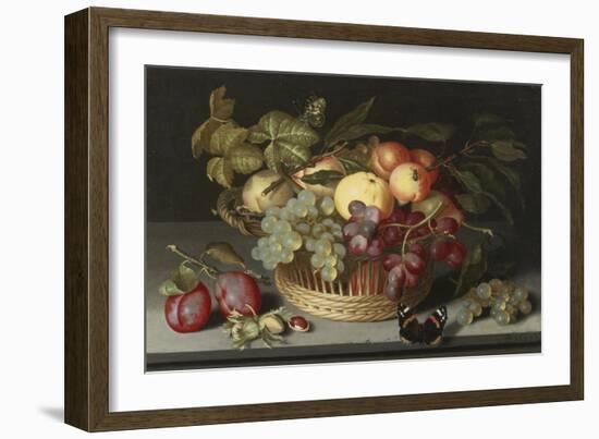 Still Life of Apples, Grapes and Nuts-Johannes Bosschaert-Framed Giclee Print