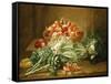 Still Life of Artichokes, Cabbages and Peaches-Jean Jacques Spoede-Framed Stretched Canvas