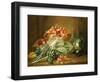 Still Life of Artichokes, Cabbages and Peaches-Jean Jacques Spoede-Framed Premium Giclee Print