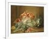 Still Life of Artichokes, Cabbages and Peaches-Jean Jacques Spoede-Framed Giclee Print