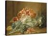 Still Life of Artichokes, Cabbages and Peaches-Jean Jacques Spoede-Stretched Canvas