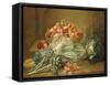 Still Life of Artichokes, Cabbages and Peaches-Jean Jacques Spoede-Framed Stretched Canvas