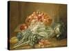 Still Life of Artichokes, Cabbages and Peaches-Jean Jacques Spoede-Stretched Canvas