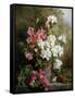 Still Life of Azaleas-Annie Feray Mutrie-Framed Stretched Canvas