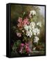 Still Life of Azaleas-Annie Feray Mutrie-Framed Stretched Canvas