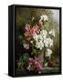 Still Life of Azaleas-Annie Feray Mutrie-Framed Stretched Canvas