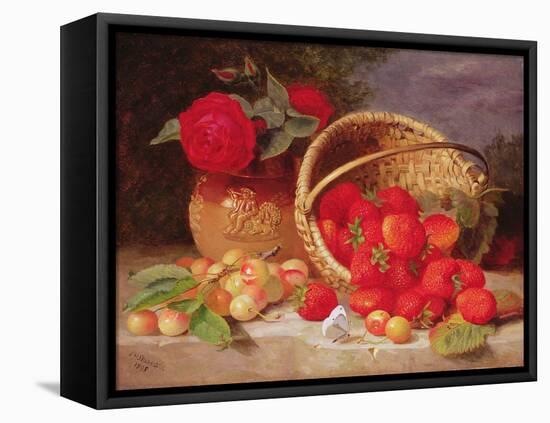 Still Life of Basket with Strawberries and Cherries, 1898-Eloise Harriet Stannard-Framed Stretched Canvas