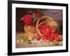 Still Life of Basket with Strawberries and Cherries, 1898-Eloise Harriet Stannard-Framed Giclee Print