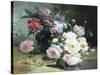 Still Life of Beautiful Flowers-Eugene Henri Cauchois-Stretched Canvas