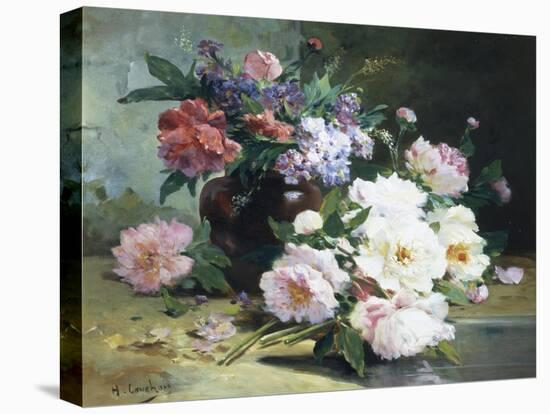 Still Life of Beautiful Flowers-Eugene Henri Cauchois-Stretched Canvas