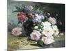 Still Life of Beautiful Flowers-Eugene Henri Cauchois-Mounted Giclee Print