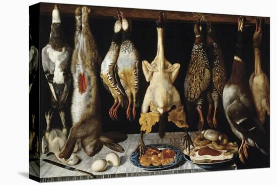 Still Life of Birds and Hares, 1643-Tomás Yepes-Stretched Canvas