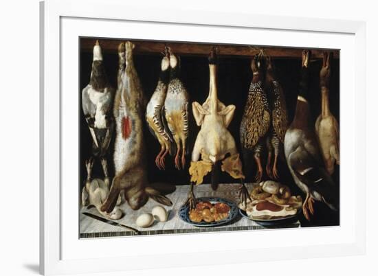 Still Life of Birds and Hares, 1643-Tomás Yepes-Framed Giclee Print